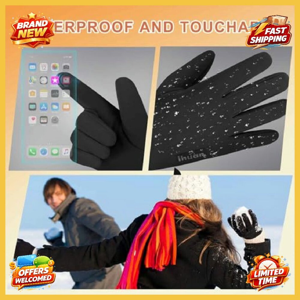 Winter Waterproof Touchscreen Gloves Thermal Wind… - image 4